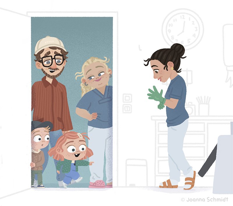 Bild från Loke säger hej då till tummen