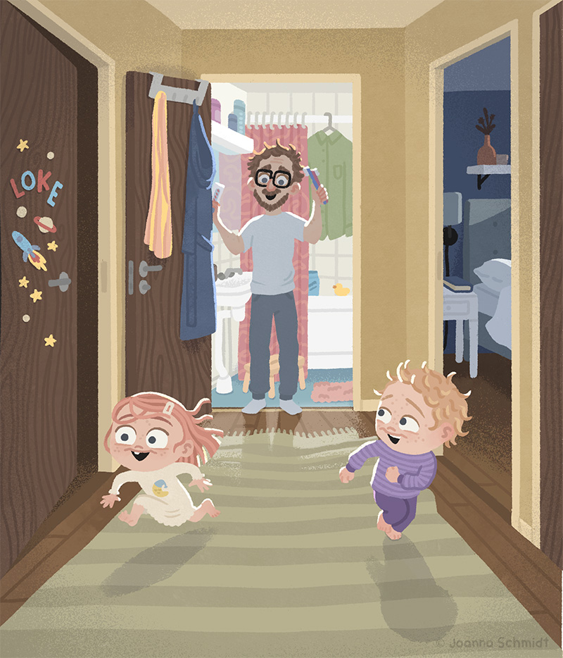 Bild från Loke säger hej då till tummen